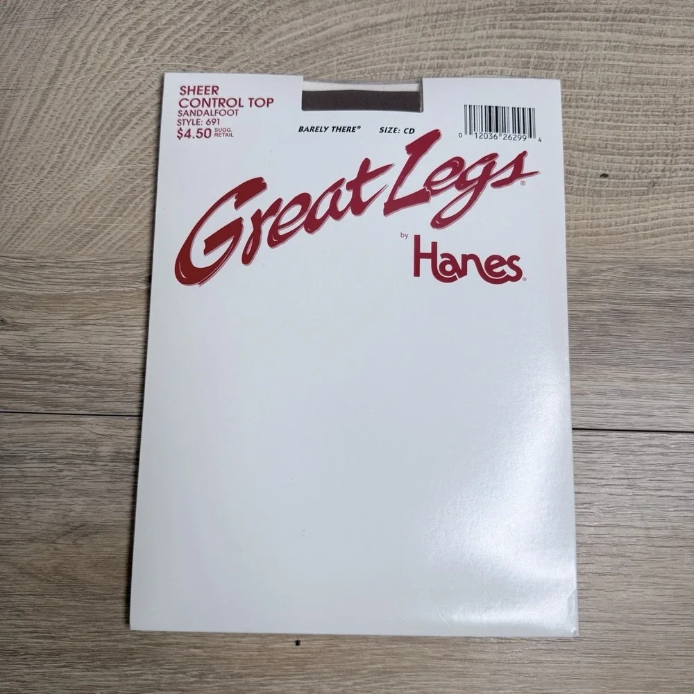 Hanes Great Legs Sheer Control Top Pantyhose Nude Hosiery Classic 3 Pack Size CD